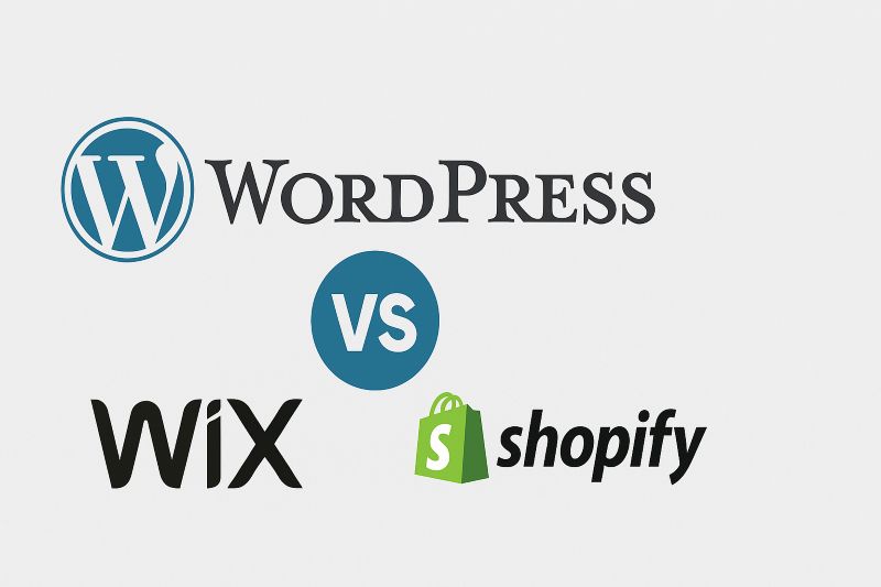 comparativa WordPress Wix Shopify 